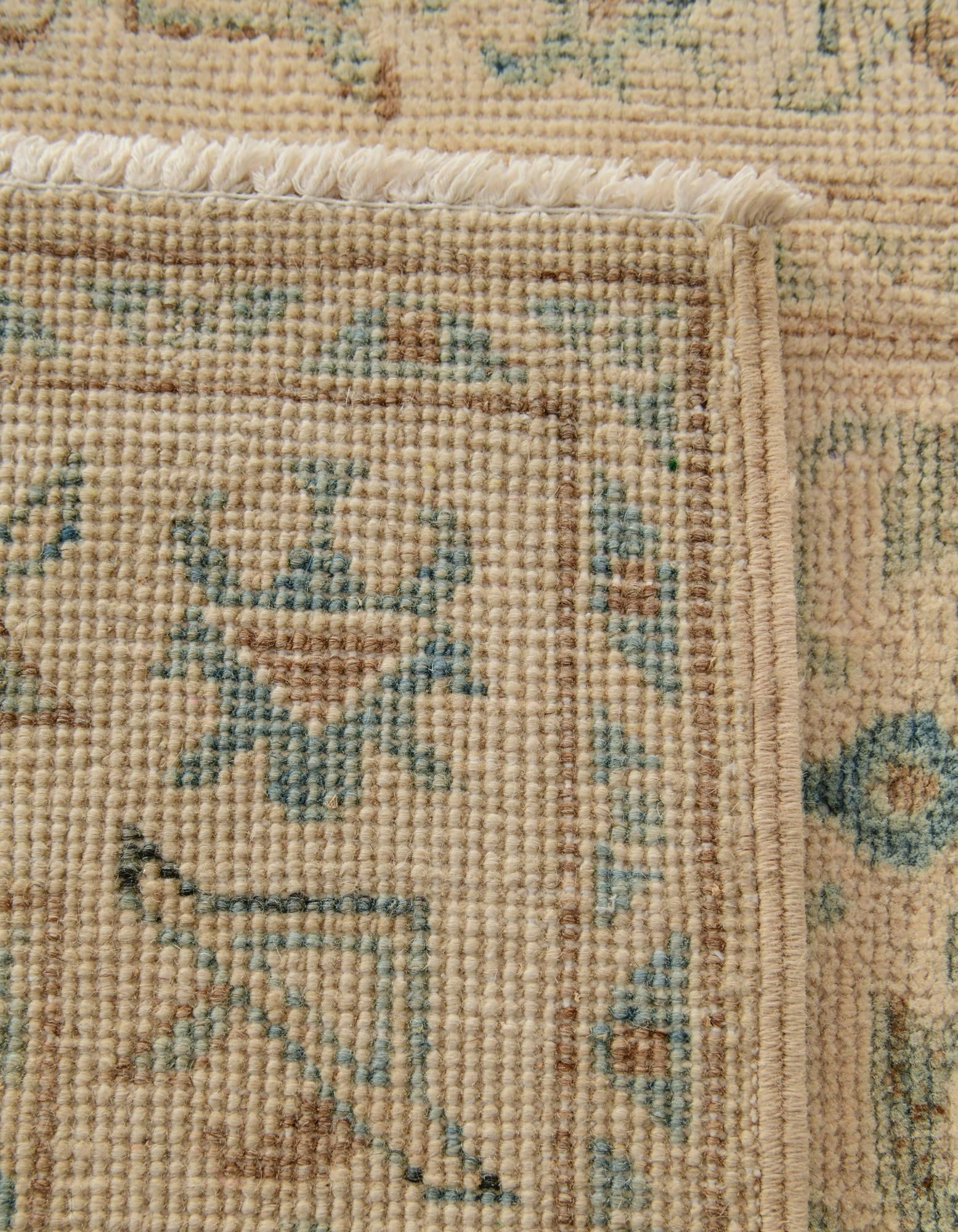 2' 9 x 6' 3 Hand Knotted Oushak Wool Runner Rug