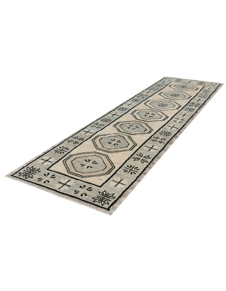 Detail image of 2' 9 x 10' 6 Hand Knotted Oushak Wool Runner Rug