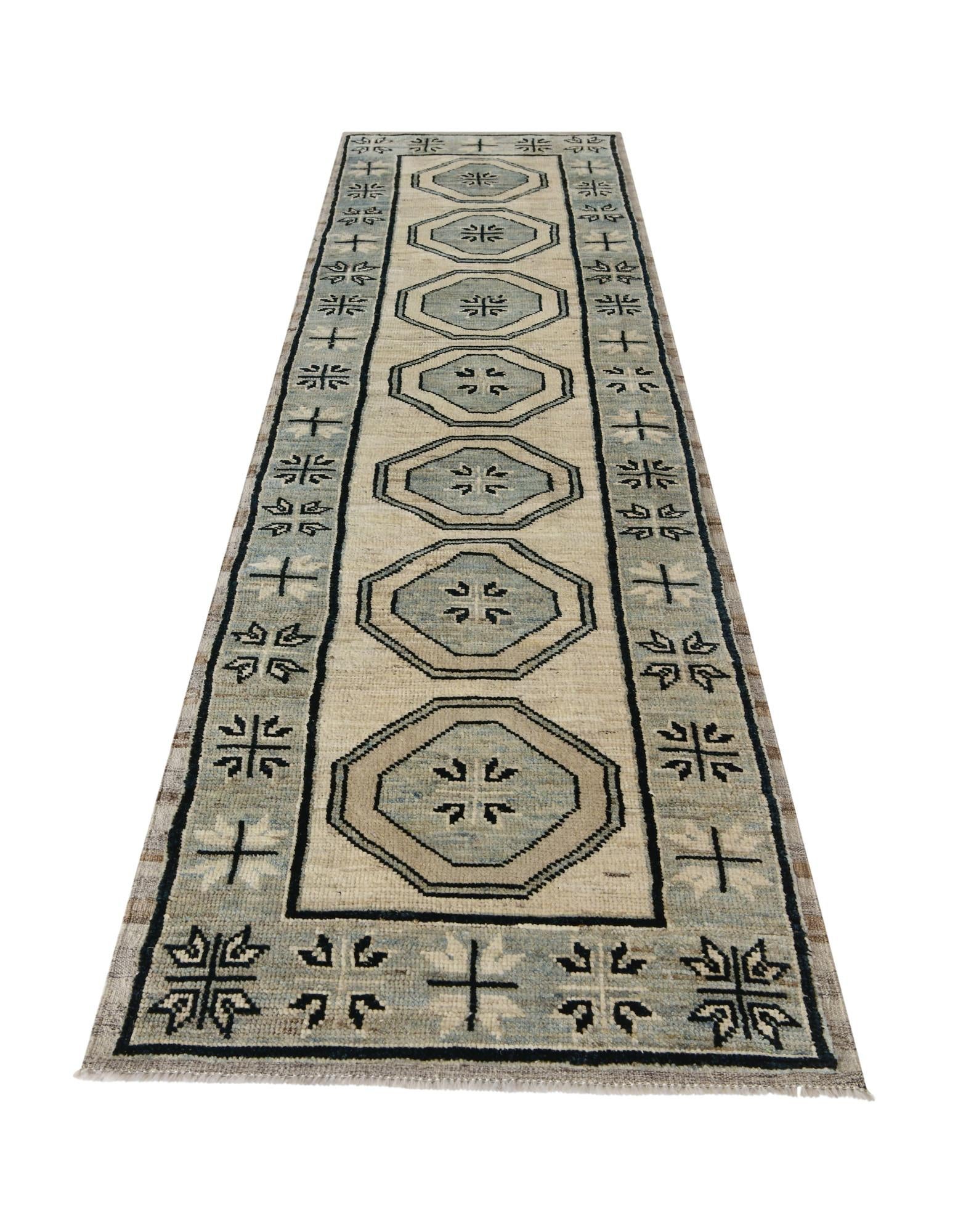 2' 9 x 10' 6 Hand Knotted Oushak Wool Runner Rug