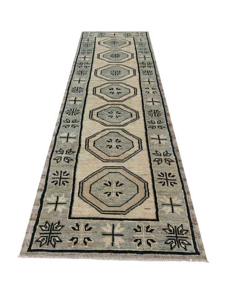 Detail image of 2' 9 x 10' 6 Hand Knotted Oushak Wool Runner Rug