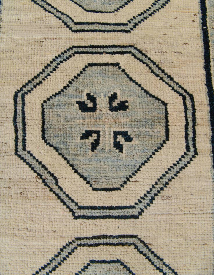 Detail image of 2' 9 x 10' 6 Hand Knotted Oushak Wool Runner Rug
