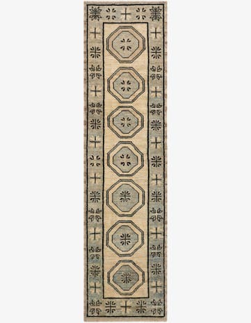 2' 9 x 10' 6 Hand Knotted Oushak Wool Runner Rug