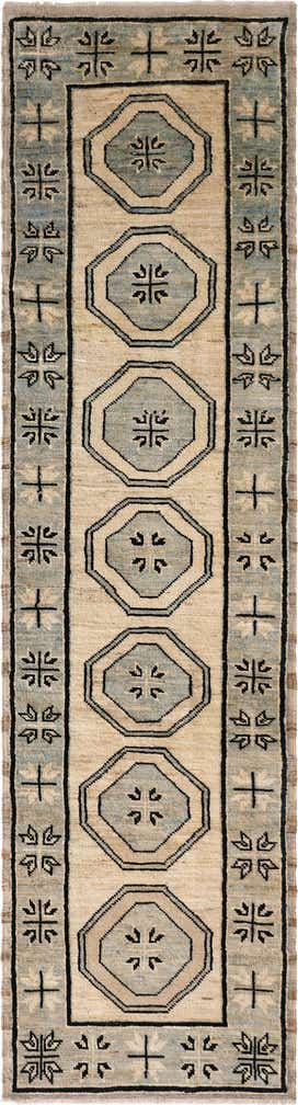 2' 9 x 10' 6 Hand Knotted Oushak Wool Runner Rug
