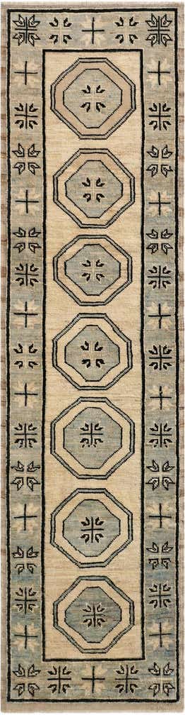 2' 9 x 10' 6 Hand Knotted Oushak Wool Runner Rug