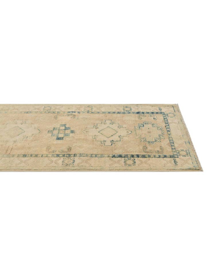 Detail image of 2' 7 x 9' 8 Hand Knotted Oushak Wool Runner Rug