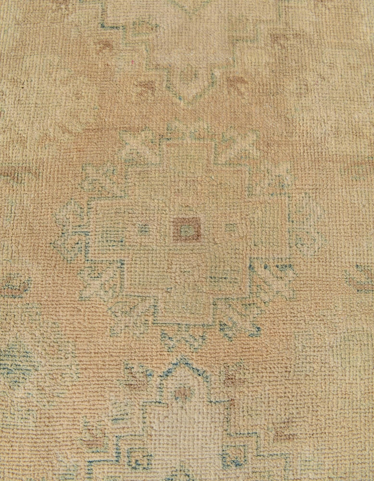 2' 7 x 9' 8 Hand Knotted Oushak Wool Runner Rug