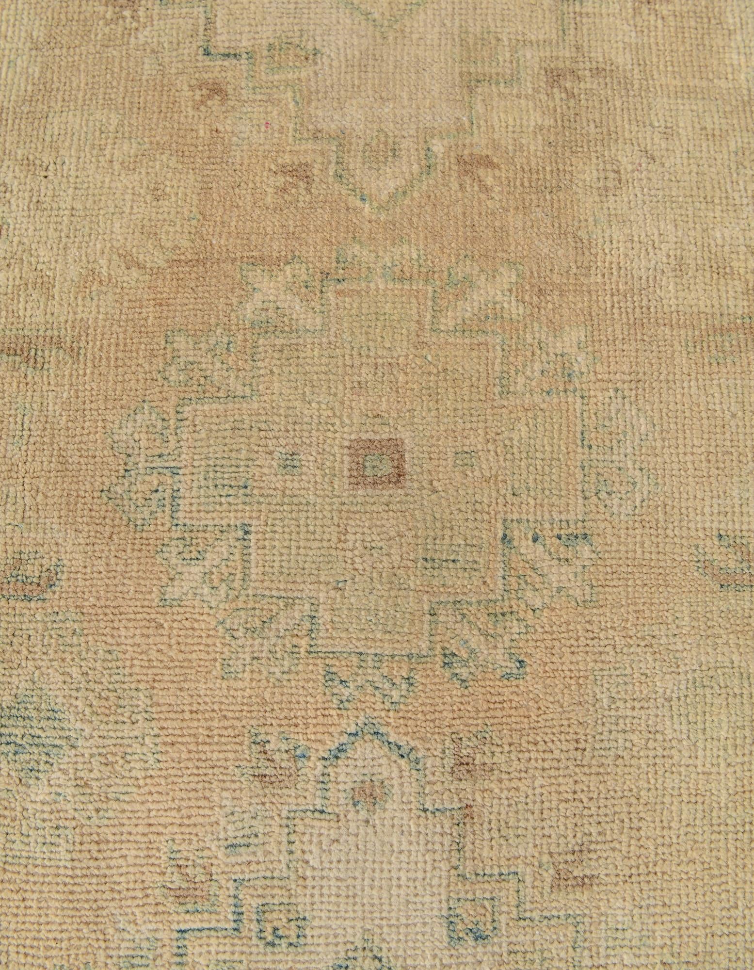 2' 7 x 9' 8 Hand Knotted Oushak Wool Runner Rug