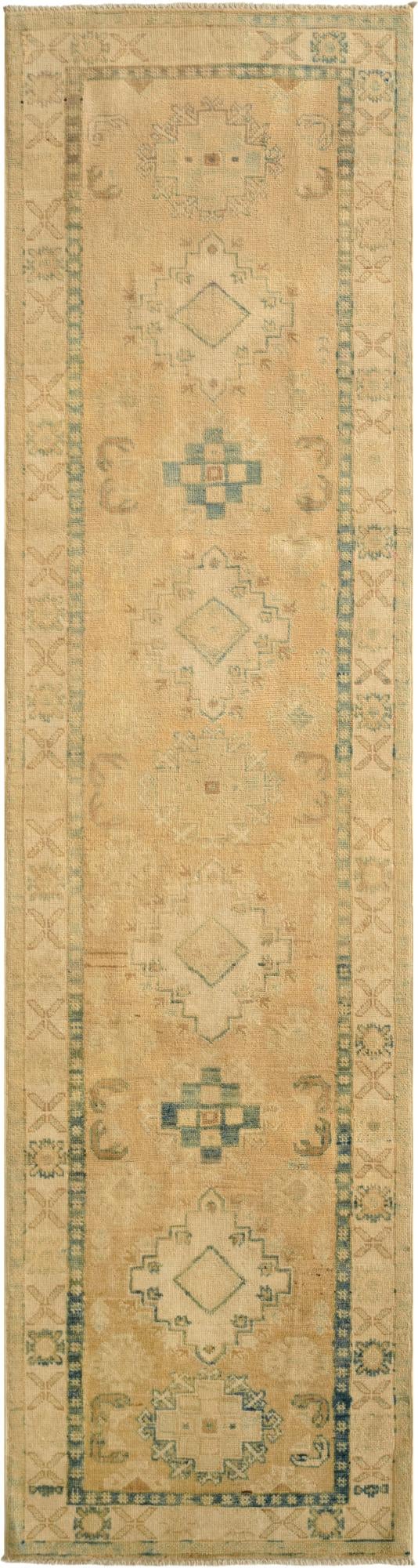 2' 7 x 9' 8  Hand Knotted Oushak Wool Runner Rug