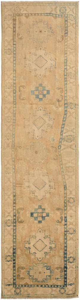 2' 7 x 9' 8 Hand Knotted Oushak Wool Runner Rug