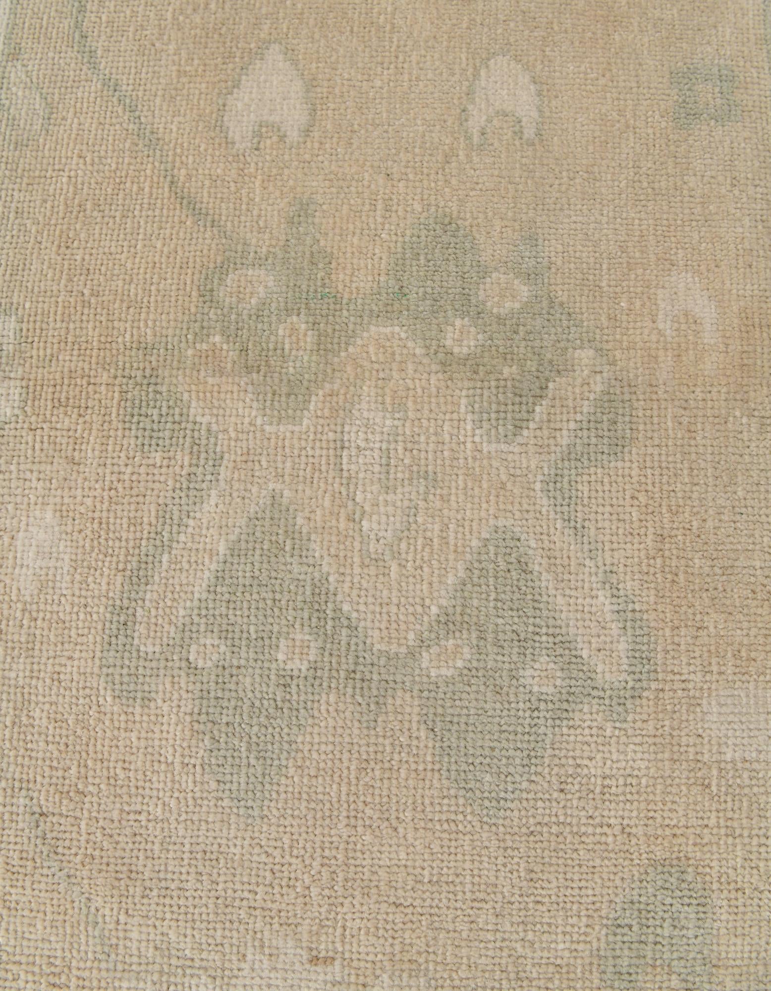 2' 8 x 10' Hand Knotted Oushak Wool Runner Rug
