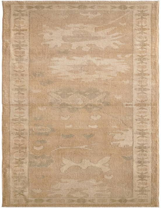 Detail image of 2' 8 x 10' Hand Knotted Oushak Wool Runner Rug