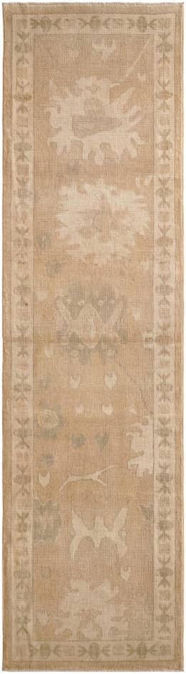 Detail image of 2' 8 x 10' Hand Knotted Oushak Wool Runner Rug