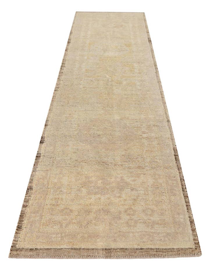 Detail image of 2' 9 x 10' 11 Hand Knotted Oushak Wool Runner Rug