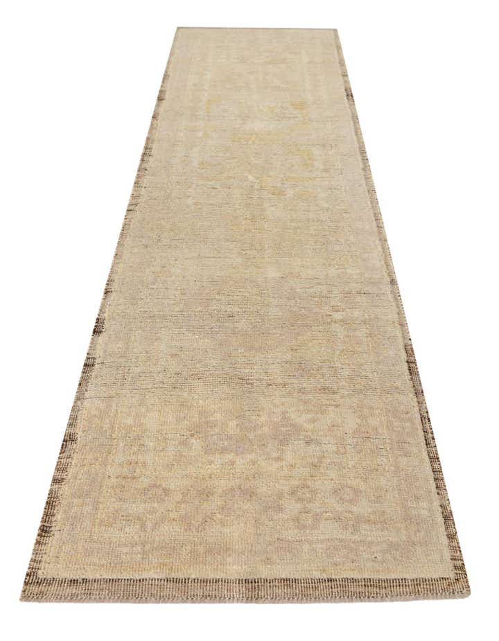 2' 9 x 10' 11 Hand Knotted Oushak Wool Runner Rug
