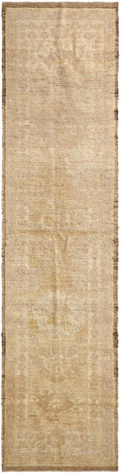 Detail image of 2' 9 x 10' 11 Hand Knotted Oushak Wool Runner Rug