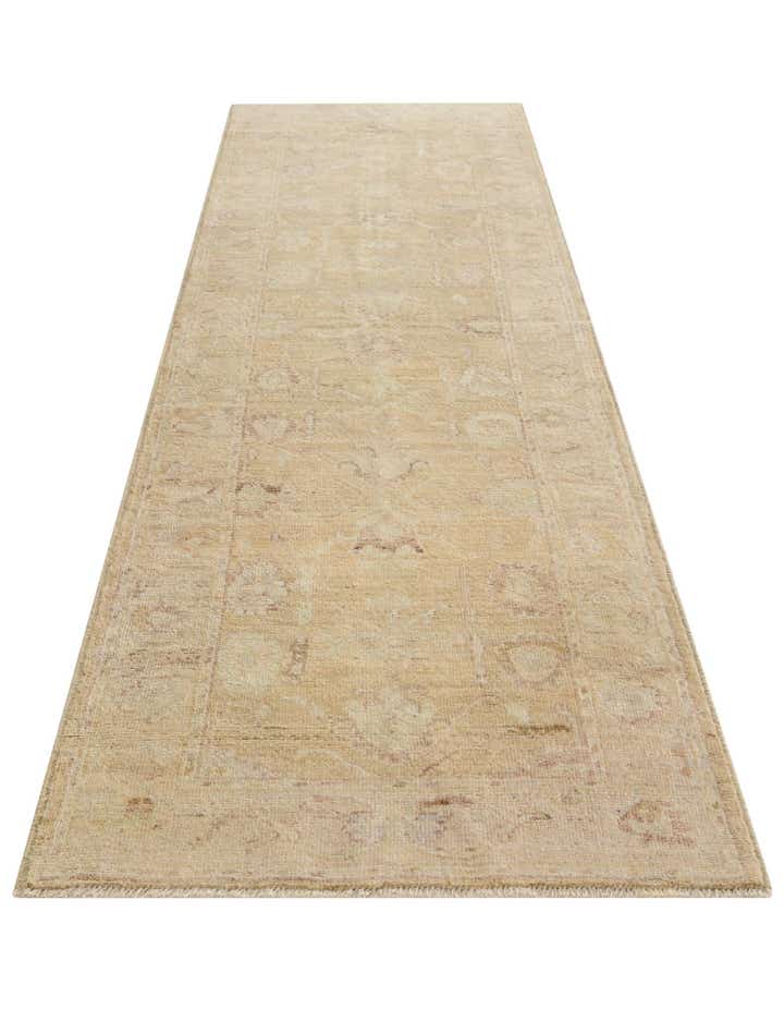 2' 11 x 9' 9 Hand Knotted Oushak Wool Runner Rug