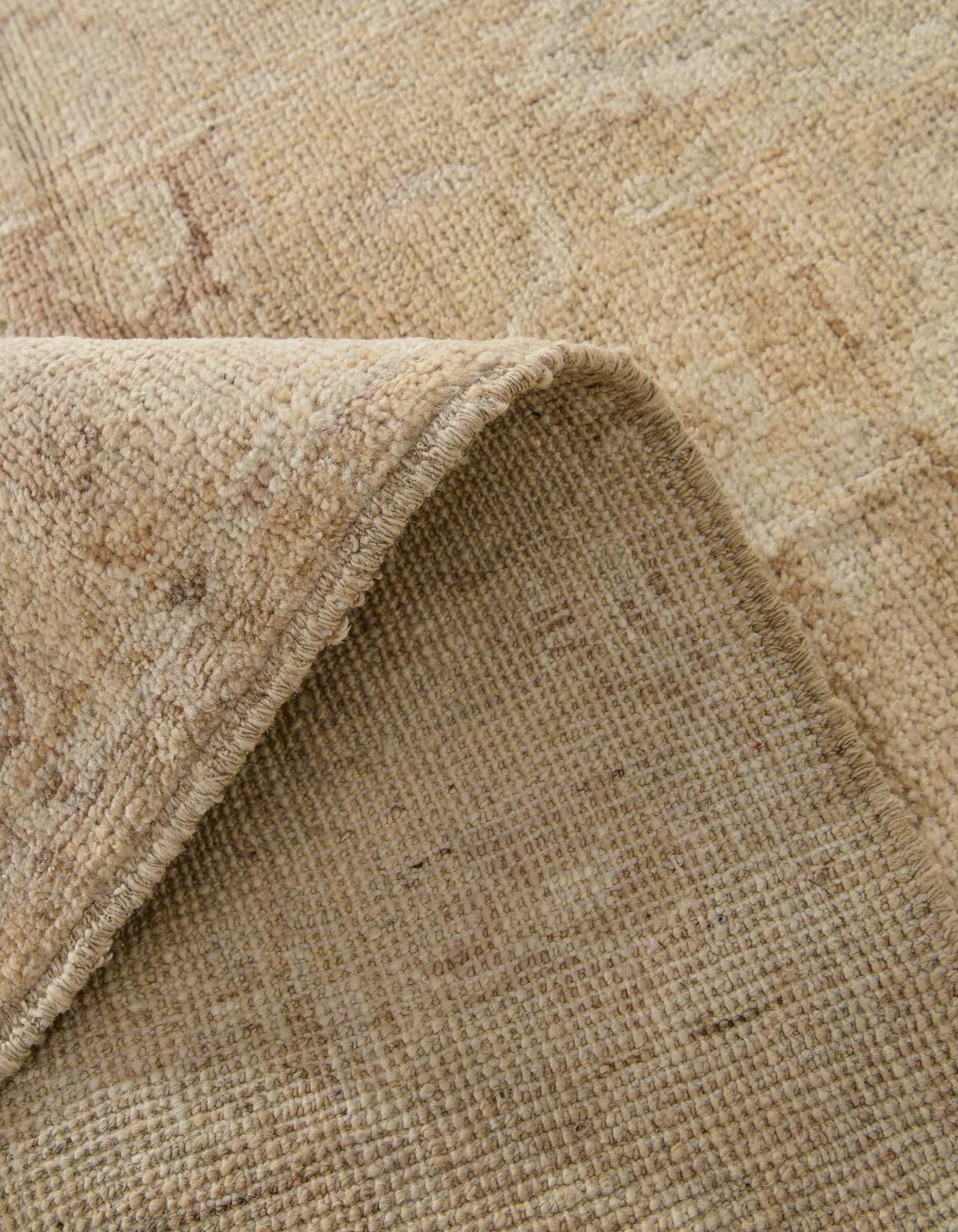2' 11 x 9' 9 Hand Knotted Oushak Wool Runner Rug