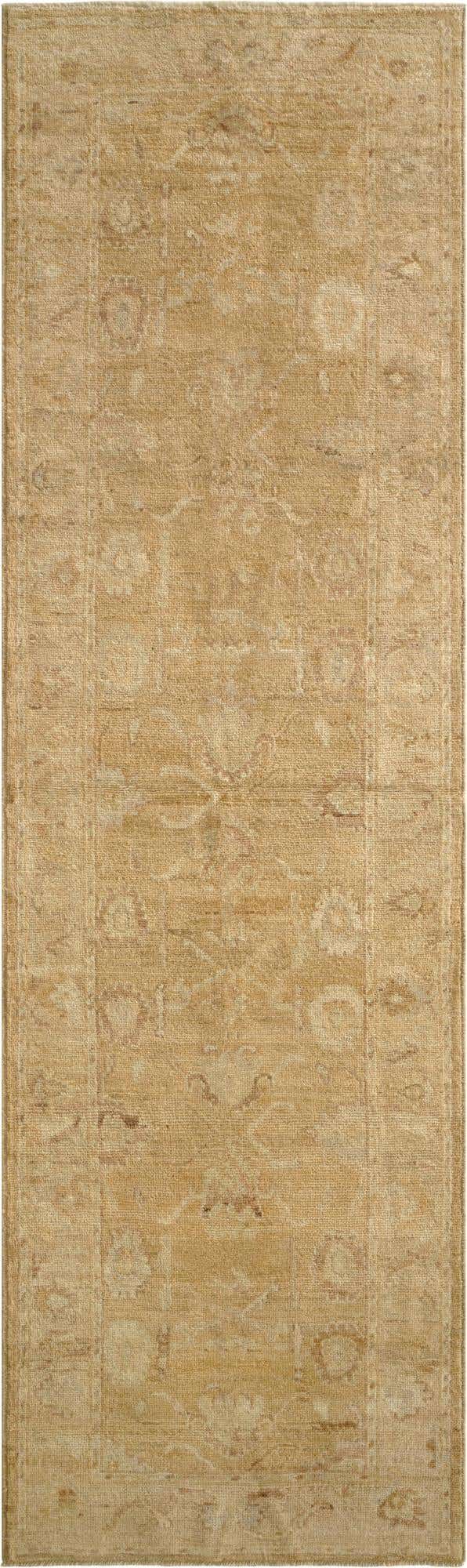 2' 11 x 9' 9 Hand Knotted Oushak Wool Runner Rug