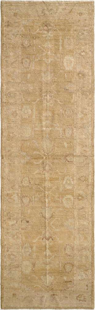 2' 11 x 9' 9 Hand Knotted Oushak Wool Runner Rug