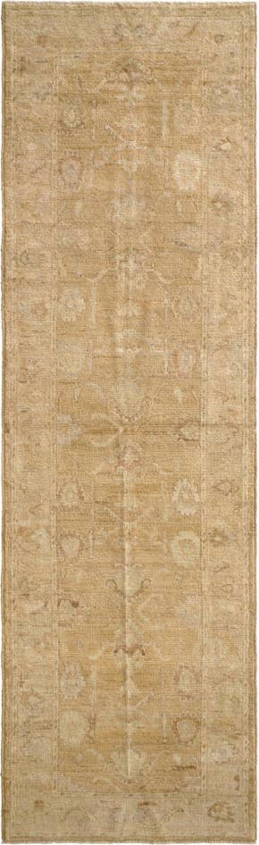 Detail image of 2' 11 x 9' 9 Hand Knotted Oushak Wool Runner Rug
