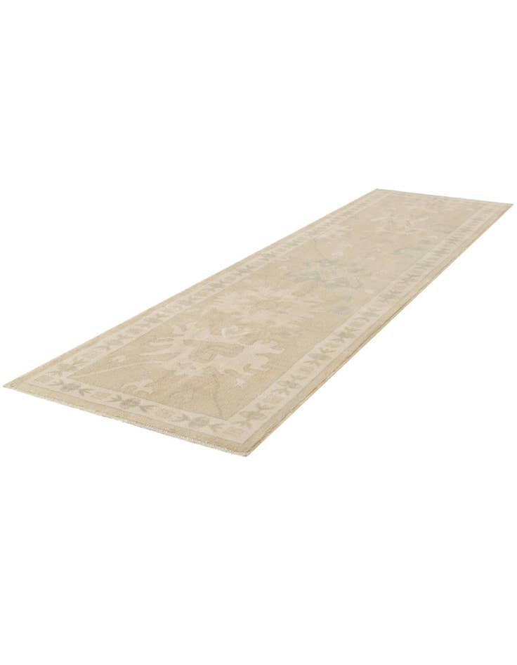 Detail image of 2' 9 x 10'  Hand Knotted Oushak Wool Runner Rug