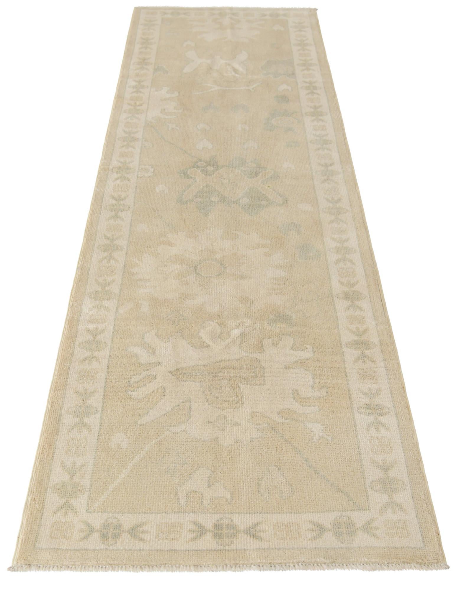 2' 9 x 10' Hand Knotted Oushak Wool Runner Rug