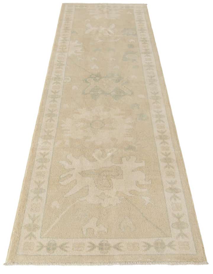 2' 9 x 10' Hand Knotted Oushak Wool Runner Rug
