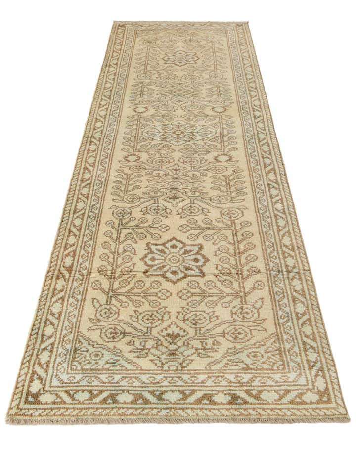 2' 9 x 9' 5 Hand Knotted Oushak Wool Runner Rug