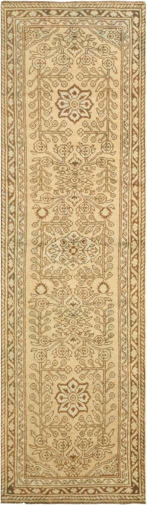 2' 9 x 9' 5 Hand Knotted Oushak Wool Runner Rug