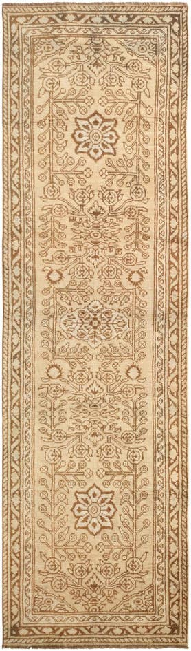 Detail image of 2' 9 x 9' 5 Hand Knotted Oushak Wool Runner Rug
