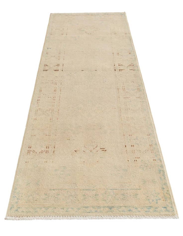 Detail image of 2' 11 x 5' 10 Hand Knotted Oushak Wool Runner Rug