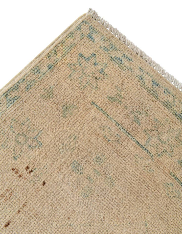 Detail image of 2' 11 x 5' 10 Hand Knotted Oushak Wool Runner Rug