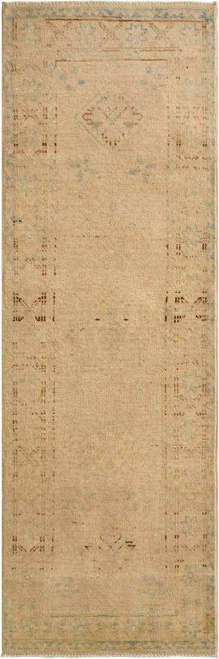 Detail image of 2' 11 x 5' 10 Hand Knotted Oushak Wool Runner Rug