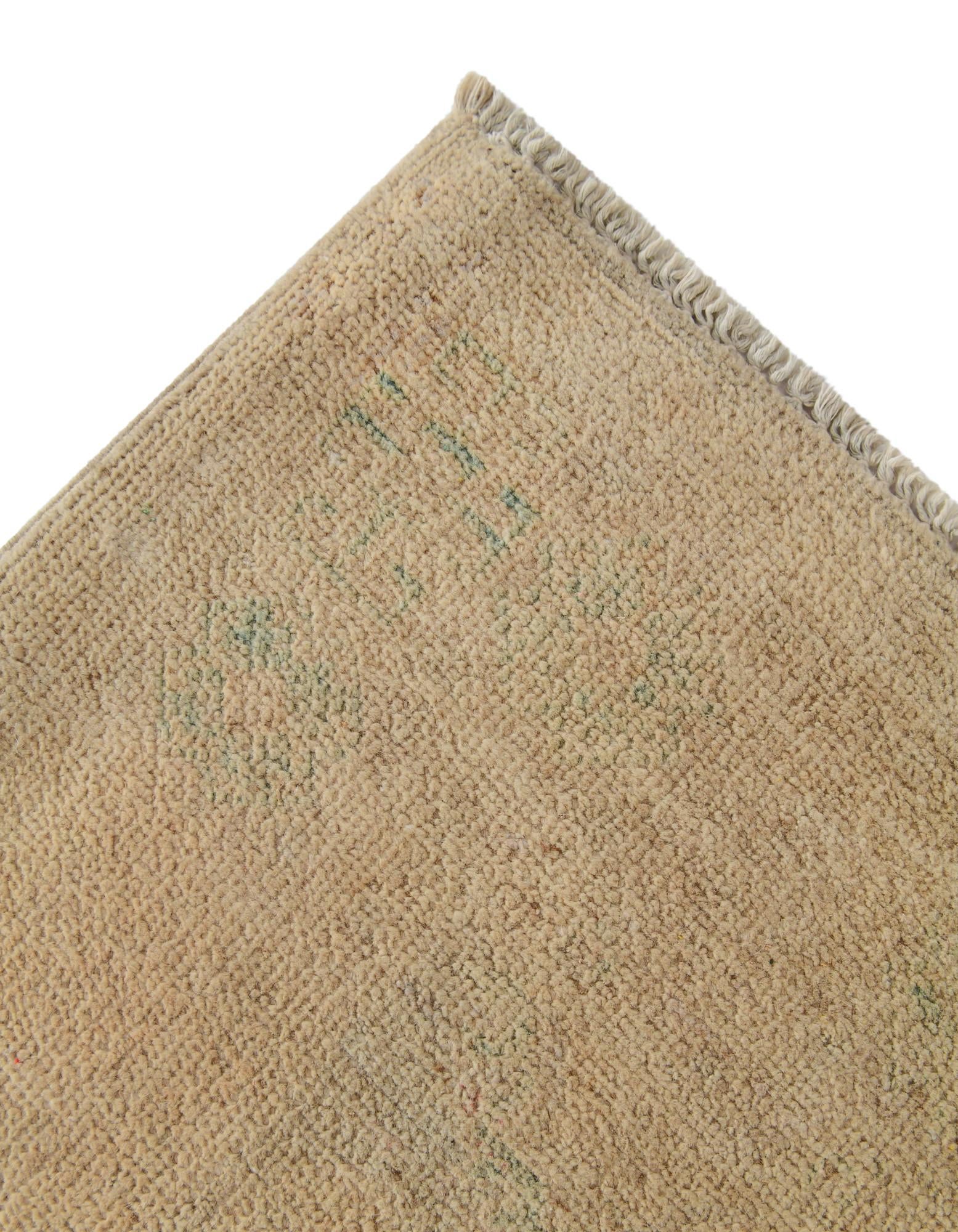 2' 7 x 9' 7 Hand Knotted Oushak Wool Runner Rug