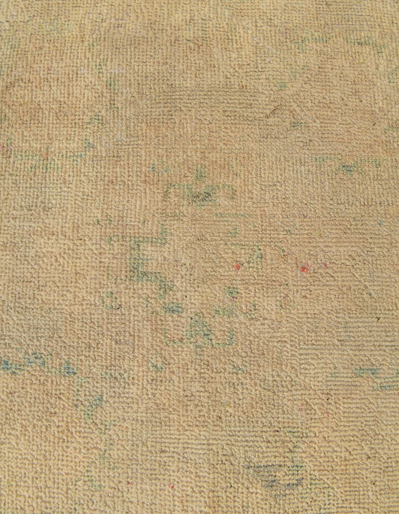 2' 7 x 9' 7 Hand Knotted Oushak Wool Runner Rug
