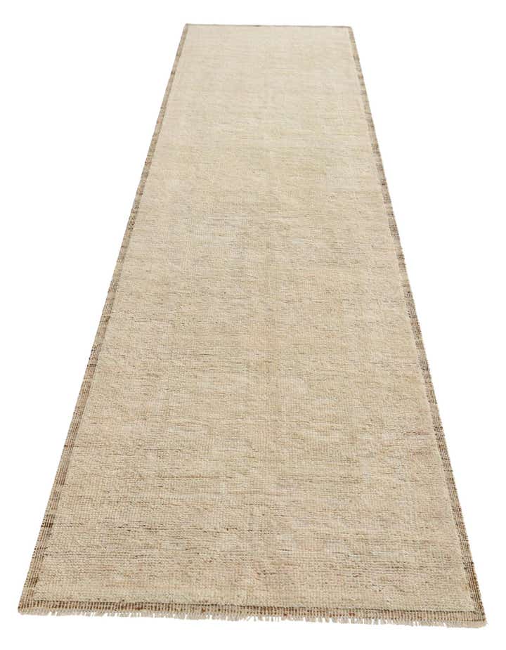 2' 7 x 10' 1 Hand Knotted Oushak Wool Runner Rug