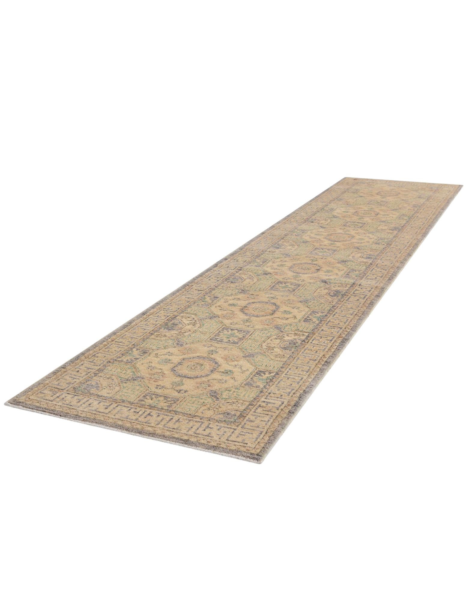 2' 11 x 12' 10 Hand Knotted Oushak Wool Runner Rug