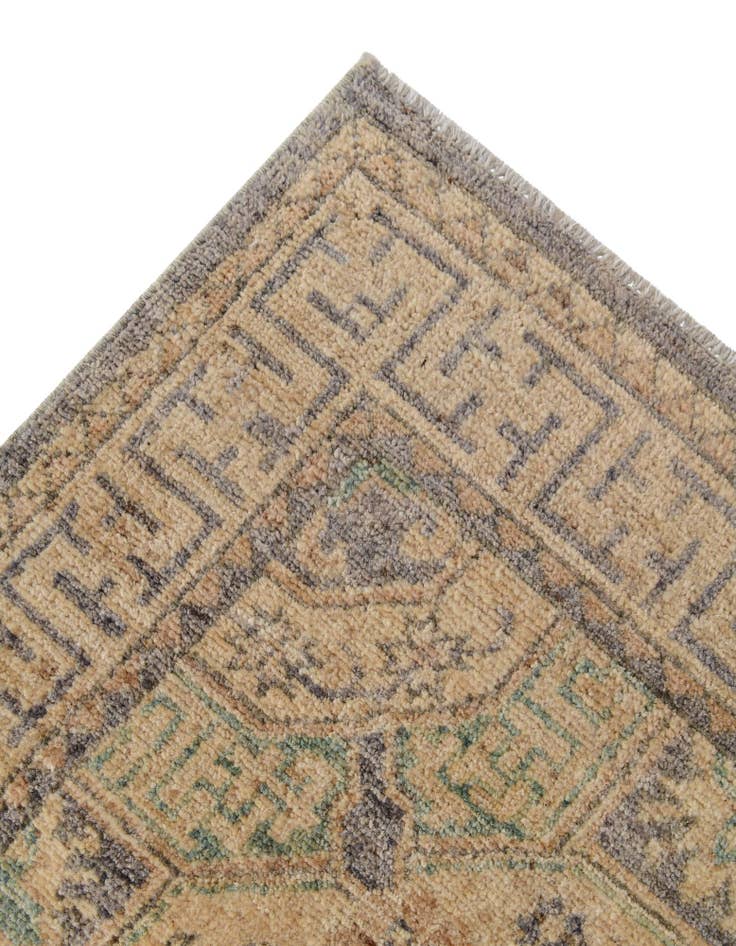 Detail image of 2' 11 x 12' 10  Hand Knotted Oushak Wool Runner Rug