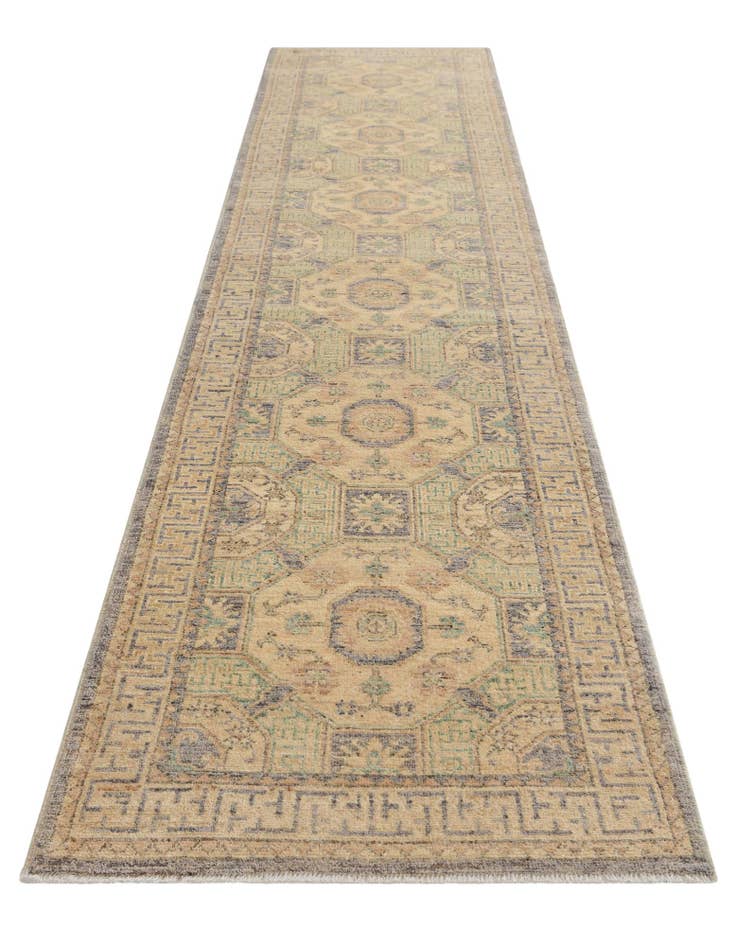 Detail image of 2' 11 x 12' 10  Hand Knotted Oushak Wool Runner Rug