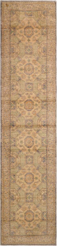 Detail image of 2' 11 x 12' 10 Hand Knotted Oushak Wool Runner Rug