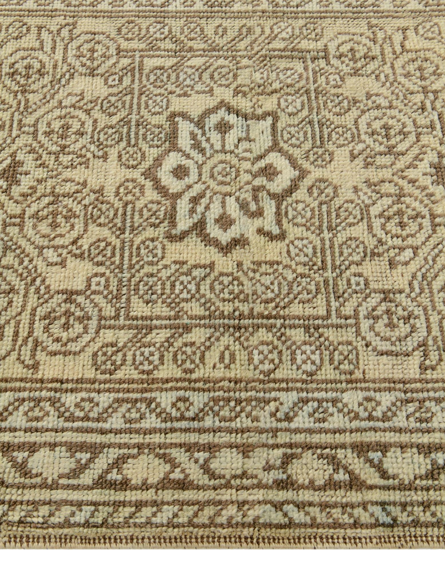 2' 11 x 13' Hand Knotted Oushak Wool Runner Rug