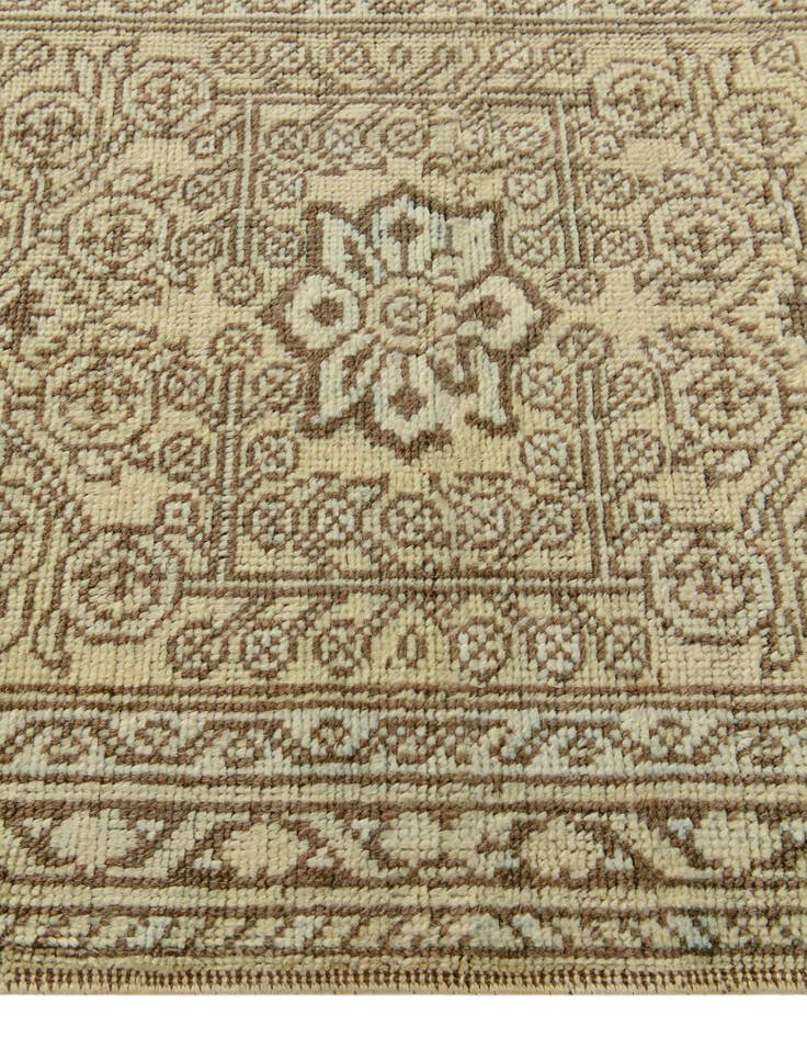 Detail image of 2' 11 x 13'  Hand Knotted Oushak Wool Runner Rug