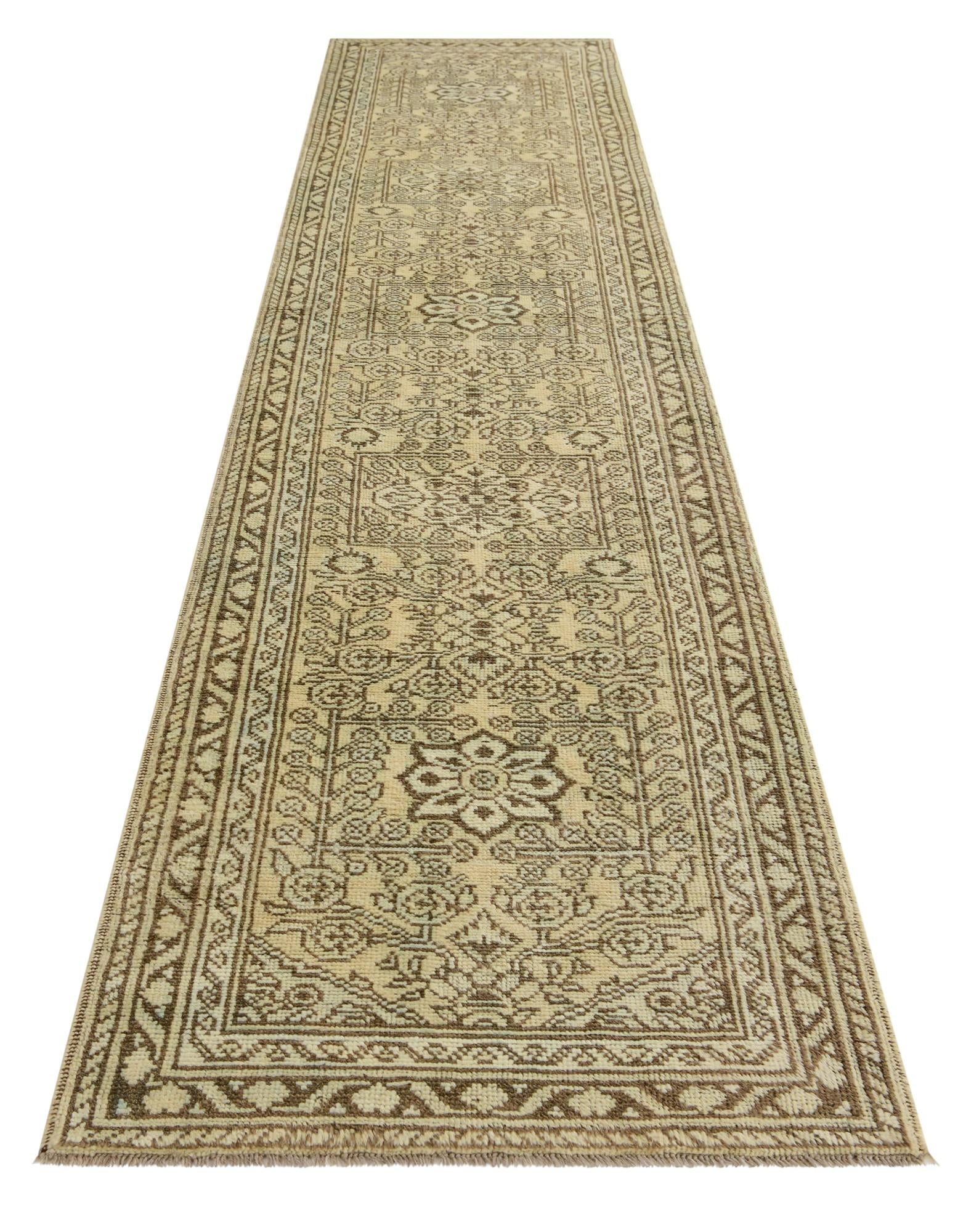 2' 11 x 13' Hand Knotted Oushak Wool Runner Rug