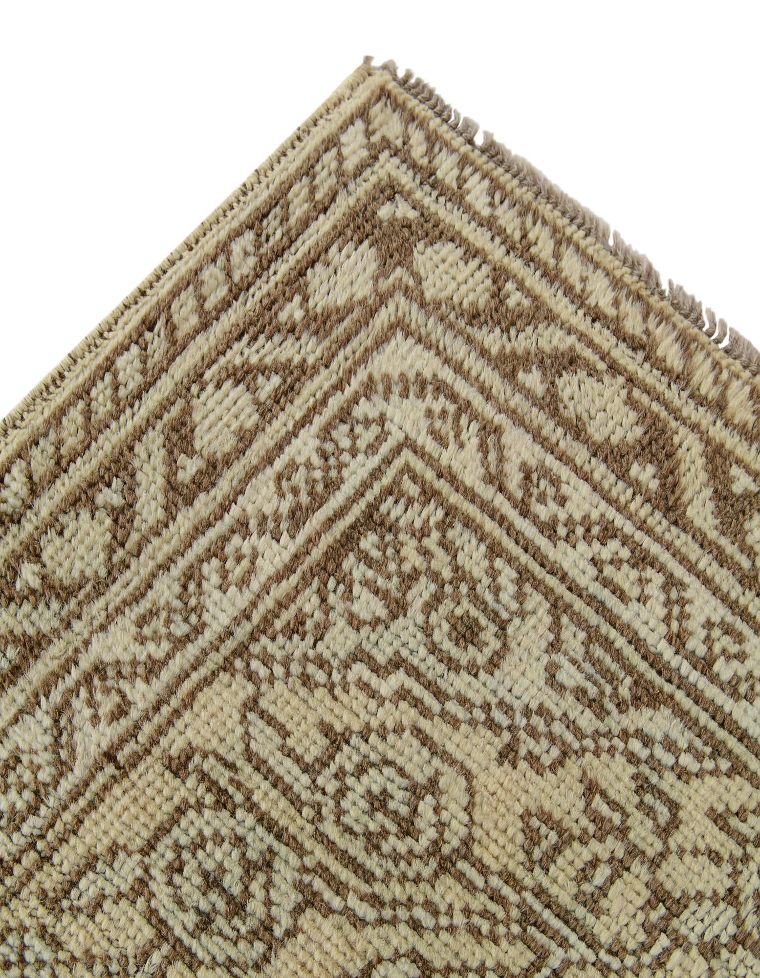 2' 11 x 13' Hand Knotted Oushak Wool Runner Rug
