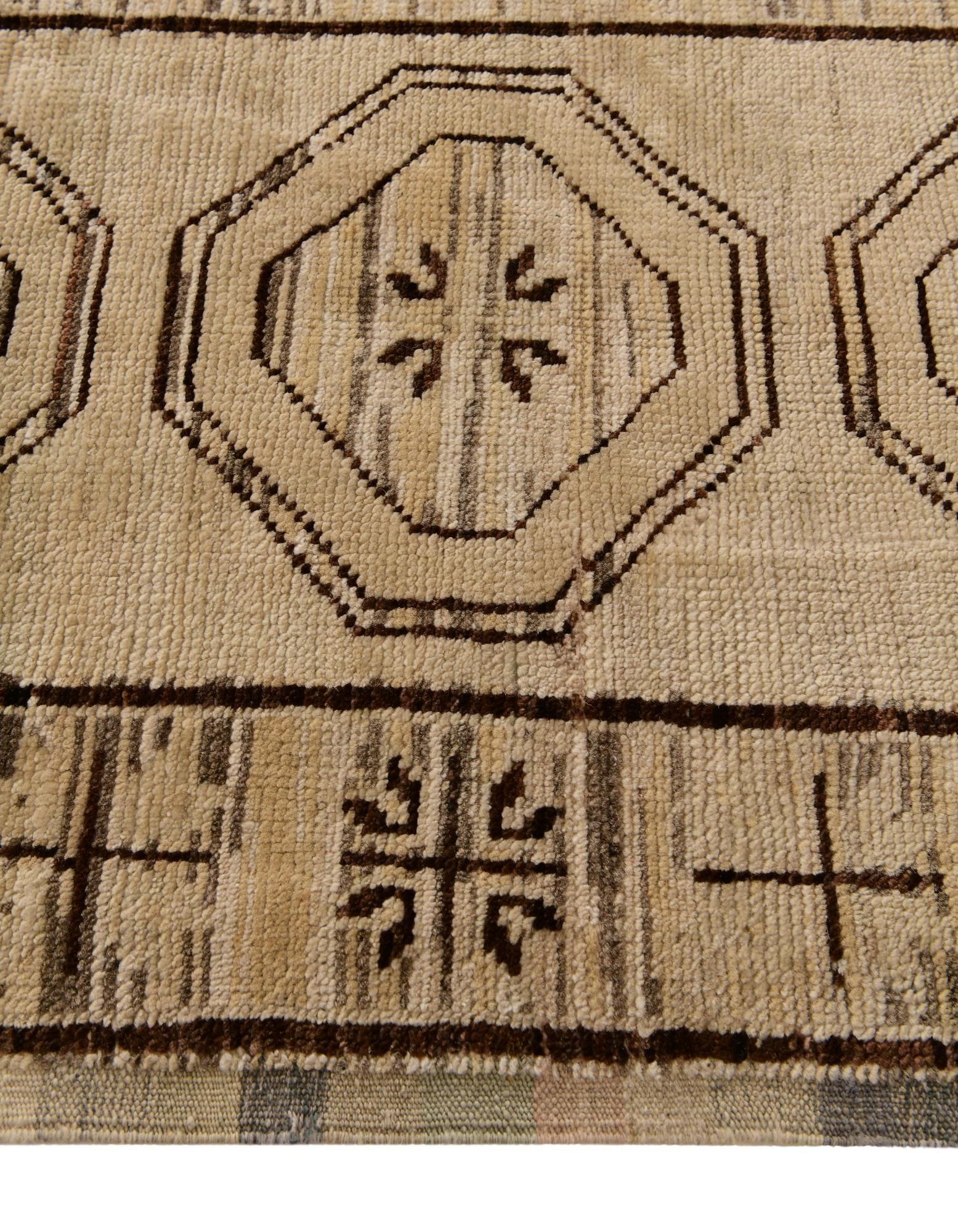 2' 9 x 10' 4 Hand Knotted Oushak Wool Runner Rug