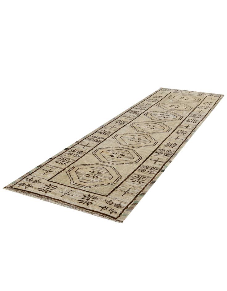 Detail image of 2' 9 x 10' 4 Hand Knotted Oushak Wool Runner Rug