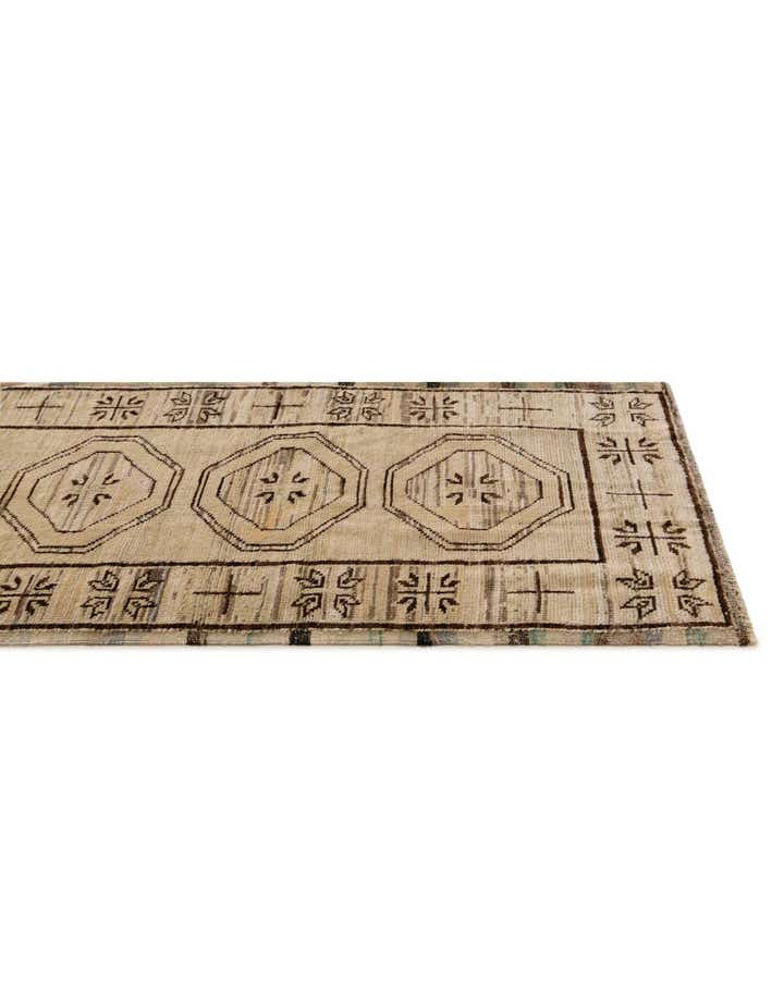 2' 9 x 10' 4 Hand Knotted Oushak Wool Runner Rug