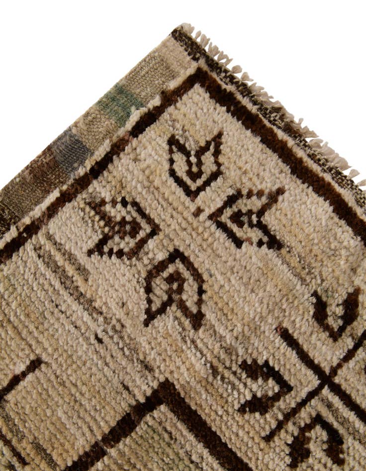 Detail image of 2' 9 x 10' 4 Hand Knotted Oushak Wool Runner Rug