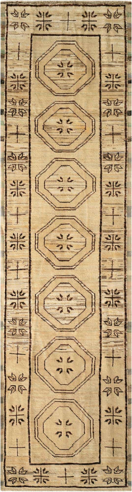 2' 9 x 10' 4 Hand Knotted Oushak Wool Runner Rug