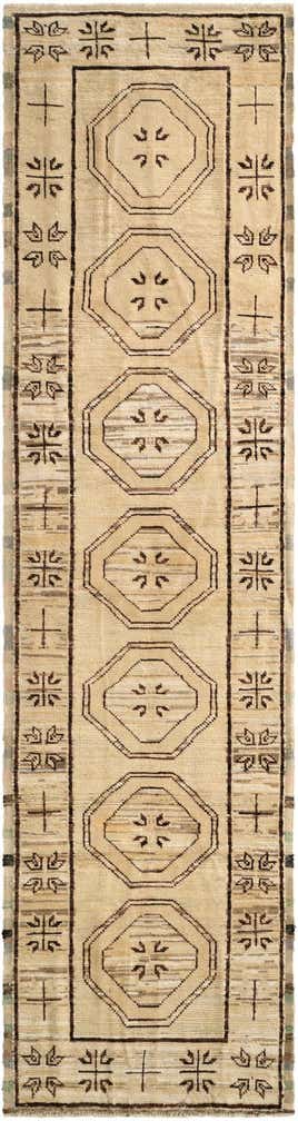 2' 9 x 10' 4 Hand Knotted Oushak Wool Runner Rug